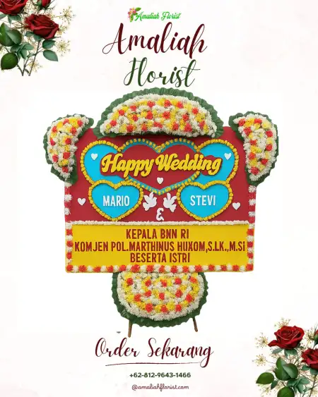 Papan Bunga Pernikahan Caluk